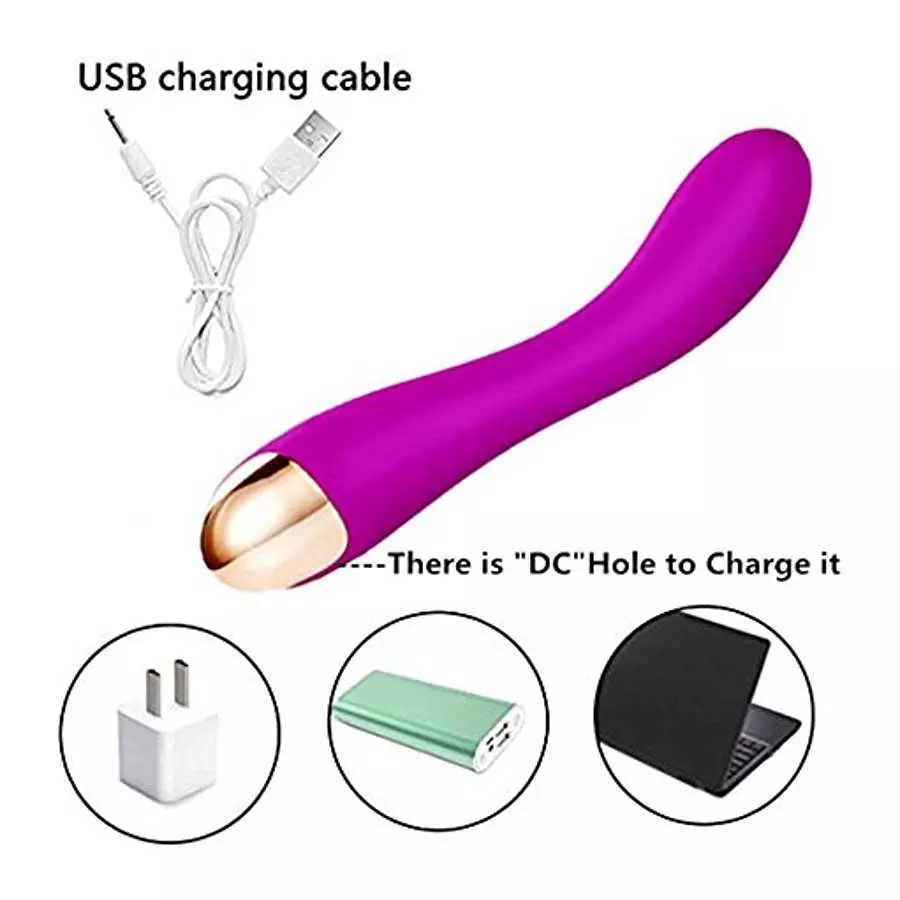 Waterproof Vibrator Dildo for Women with 10 Strong Vibration Modes-Ergonomics 23.5 Degree Bending- Rechargeable -Silicone G Spot