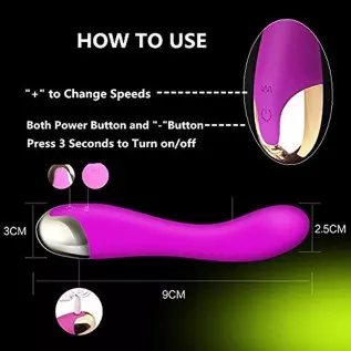 Waterproof Vibrator Dildo for Women with 10 Strong Vibration Modes-Ergonomics 23.5 Degree Bending- Rechargeable -Silicone G Spot