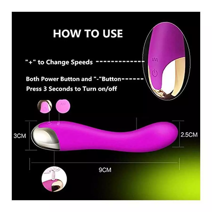 Waterproof Vibrator Dildo for Women with 10 Strong Vibration Modes-Ergonomics 23.5 Degree Bending- Rechargeable -Silicone G Spot