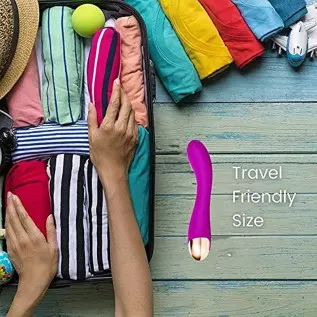 Waterproof Vibrator Dildo for Women with 10 Strong Vibration Modes-Ergonomics 23.5 Degree Bending- Rechargeable -Silicone G Spot