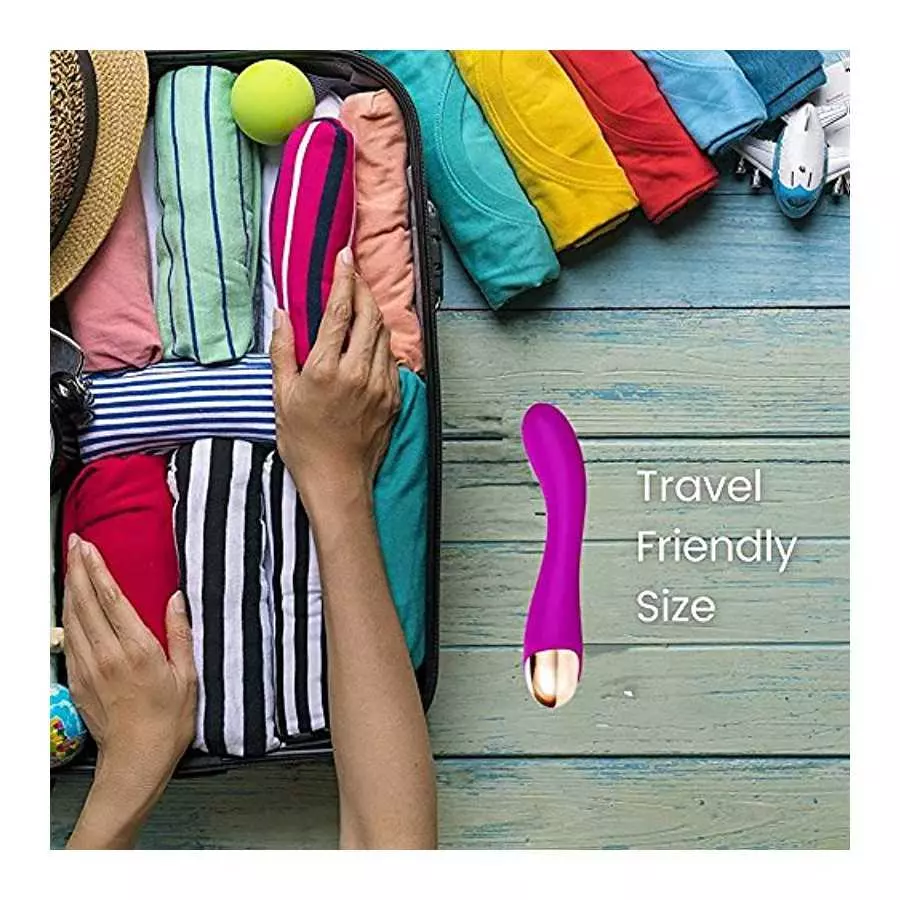 Waterproof Vibrator Dildo for Women with 10 Strong Vibration Modes-Ergonomics 23.5 Degree Bending- Rechargeable -Silicone G Spot