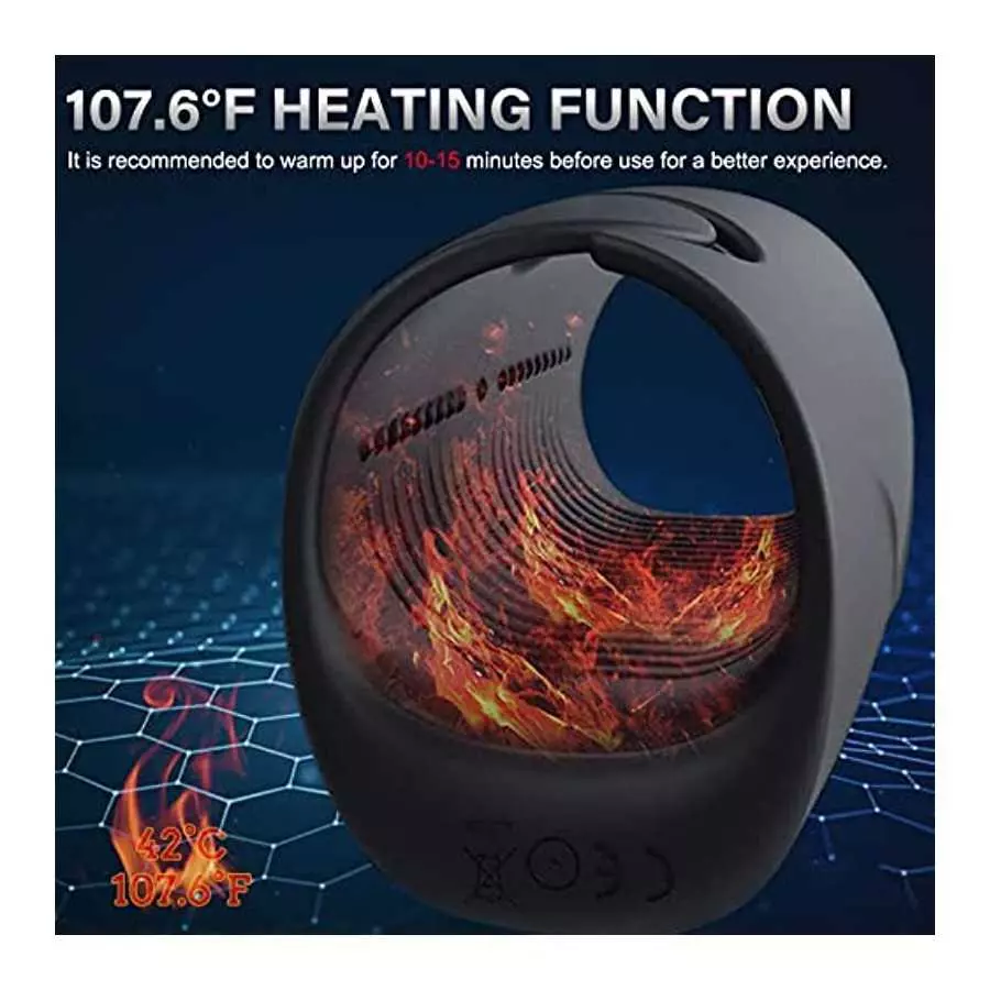 Mens Vibrator, Amegow Winged Male Masturbator with 10 Vibrations, Heating Male Vibrator with Ribbed Tunnel for Penis Stimulation