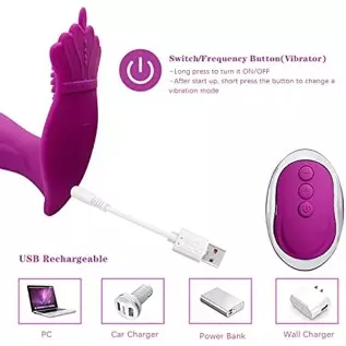 G Spot Clitoral Anal Vibrator Sex Toy with Waterproof Rechargeable Rose Toy Adult Toy for Women