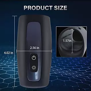 Mens Vibrator, Amegow Winged Male Masturbator with 10 Vibrations, Heating Male Vibrator with Ribbed Tunnel for Penis Stimulation