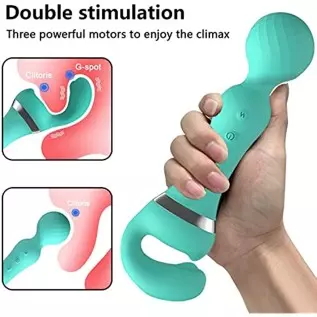 Double Head G Spot Vibrators,Rechargeable Clitoral Nipple Stimulator Adult Sex Toy for Women Couple,Both Heads 10 Vibration Mode Double Head G Spot Vibrators,Rechargeable Clitoral Nipple Stimulator Adult Sex Toy for Women Couple,Both Heads 10 Vibration Mode