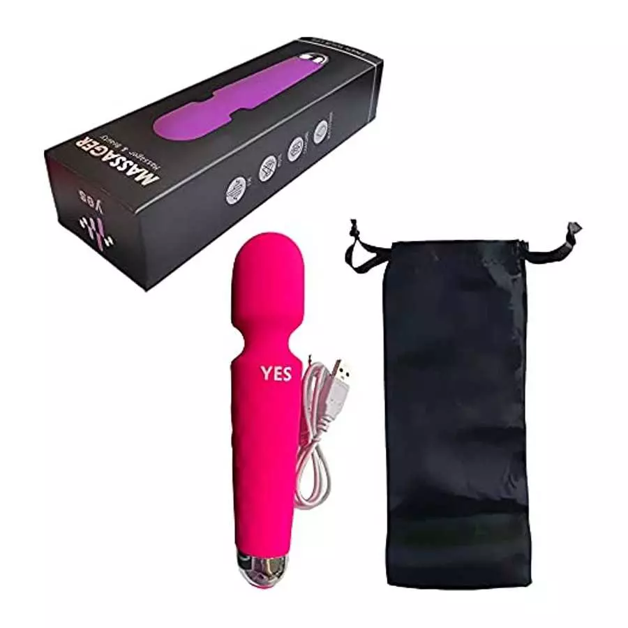 YES Massage and Vibrator Wand Pink Color YES Massage and Vibrator Wand Pink Color