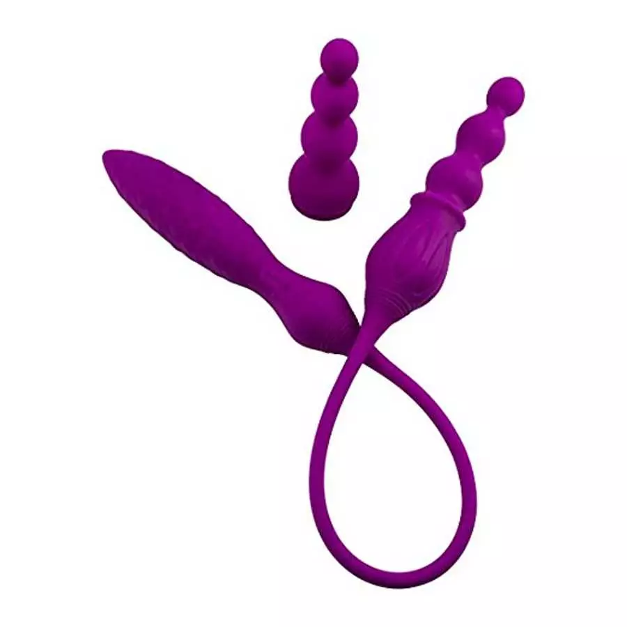 Adrien Lastic 2X Double Ended Vibrator, Purple Adrien Lastic 2X Double Ended Vibrator, Purple