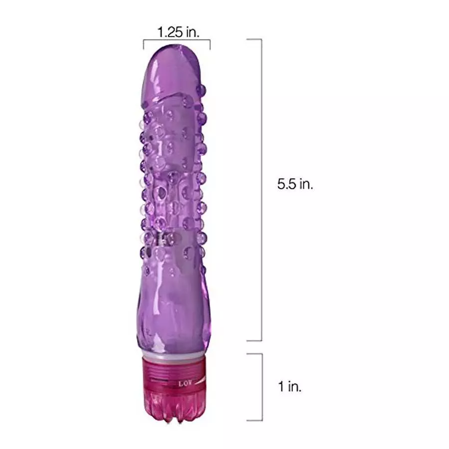 Erotic Bumpy Vibrator - Purple Waterproof Vibrations for Women- Multi-Speed Dial - Female Erotic Bedroom Novelty Aid