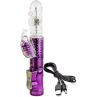 Rabbit with 12 Powerful Rotation Function and Bunny Ears for Stimulation,Waterproof Wand Massager ​Stimulator for Women or Coupl