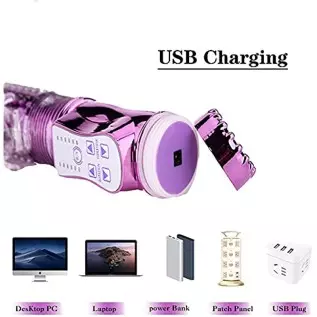 Rabbit with 12 Powerful Rotation Function and Bunny Ears for Stimulation,Waterproof Wand Massager Stimulator for Women or Coupl Rabbit with 12 Powerful Rotation Function and Bunny Ears for Stimulation,Waterproof Wand Massager Stimulator for Women or Coupl