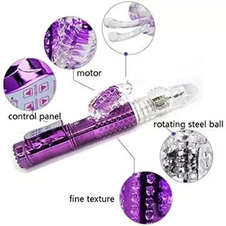 Rabbit with 12 Powerful Rotation Function and Bunny Ears for Stimulation,Waterproof Wand Massager Stimulator for Women or Coupl Rabbit with 12 Powerful Rotation Function and Bunny Ears for Stimulation,Waterproof Wand Massager Stimulator for Women or Coupl