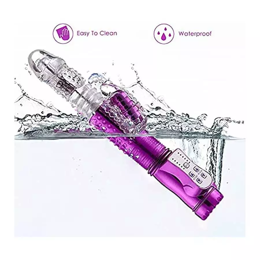 Rabbit with 12 Powerful Rotation Function and Bunny Ears for Stimulation,Waterproof Wand Massager ​Stimulator for Women or Coupl