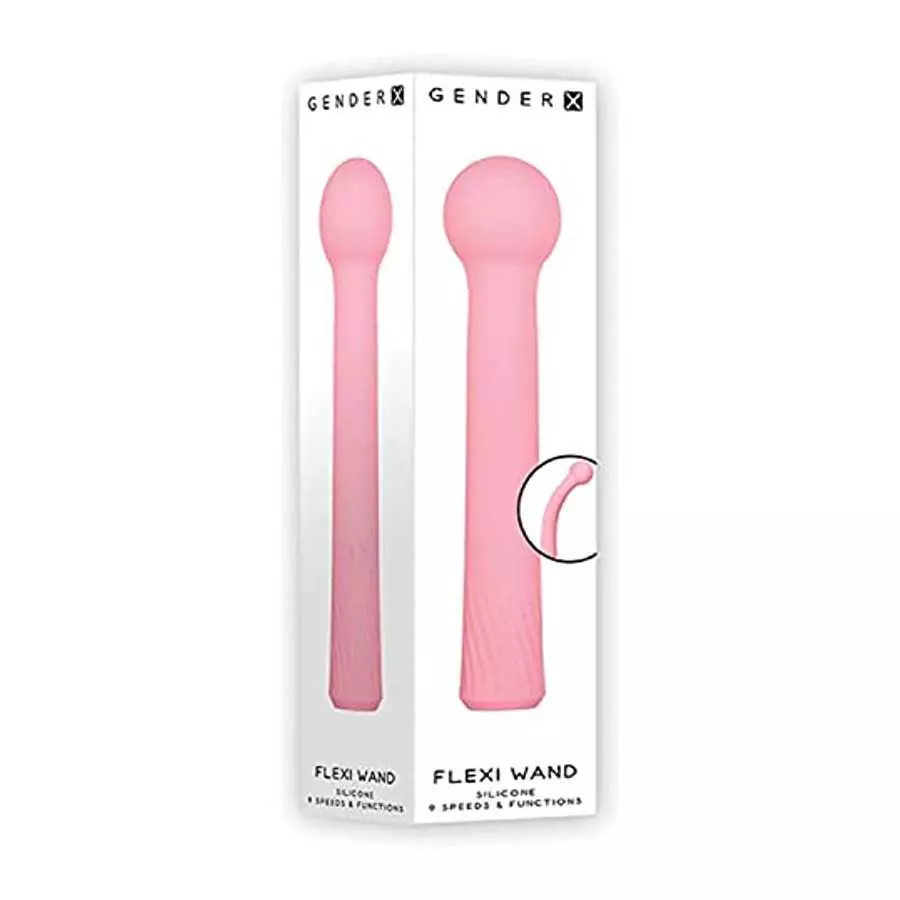 Evolved Novelties - Gender X - Flexi Wand - Silicone 9 Speeds & Functions Vibrator - Pink