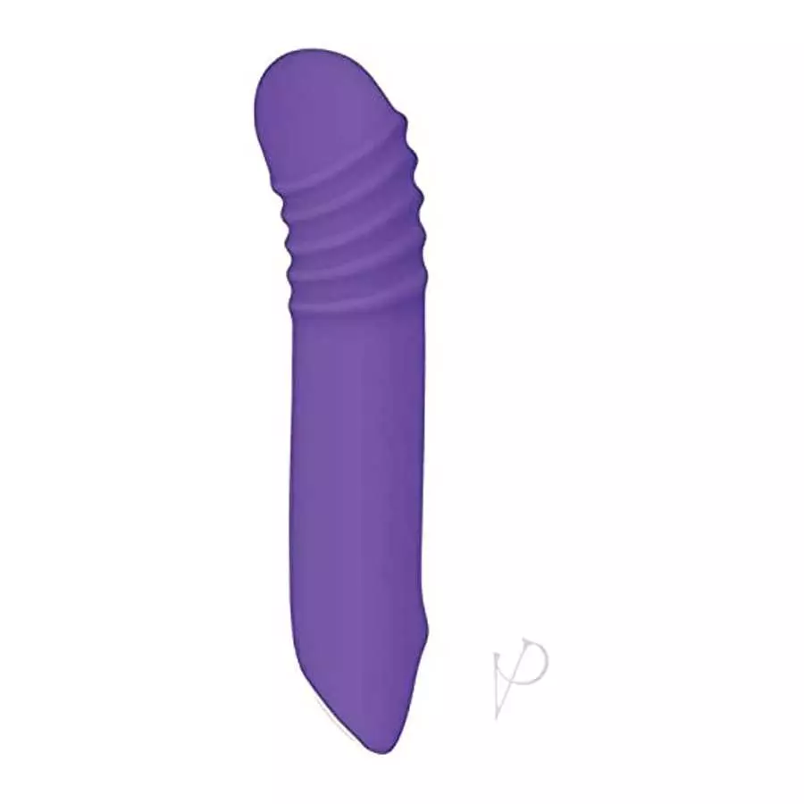 Evolved Love Is Back - The G Rave - Light-Up Silicone Rechargeable G-Spot Vibrator - Purple