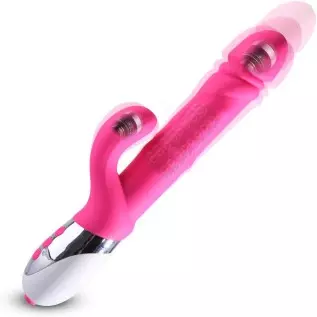 G Spot Rabbit Vibrator for Women with 10 Vibration Modes 3 Thrusting modes Triple motors Dildo Vibrator, YAFEI Silicone Waterpro