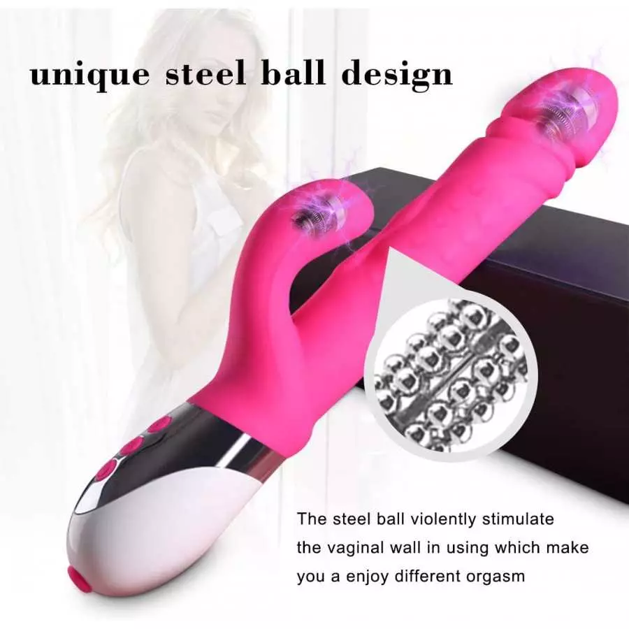G Spot Rabbit Vibrator for Women with 10 Vibration Modes 3 Thrusting modes Triple motors Dildo Vibrator, YAFEI Silicone Waterpro