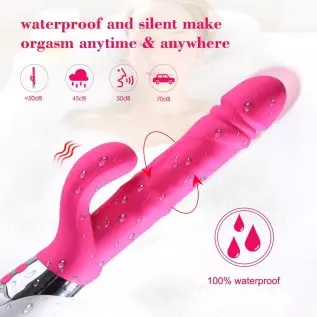 G Spot Rabbit Vibrator for Women with 10 Vibration Modes 3 Thrusting modes Triple motors Dildo Vibrator, YAFEI Silicone Waterpro