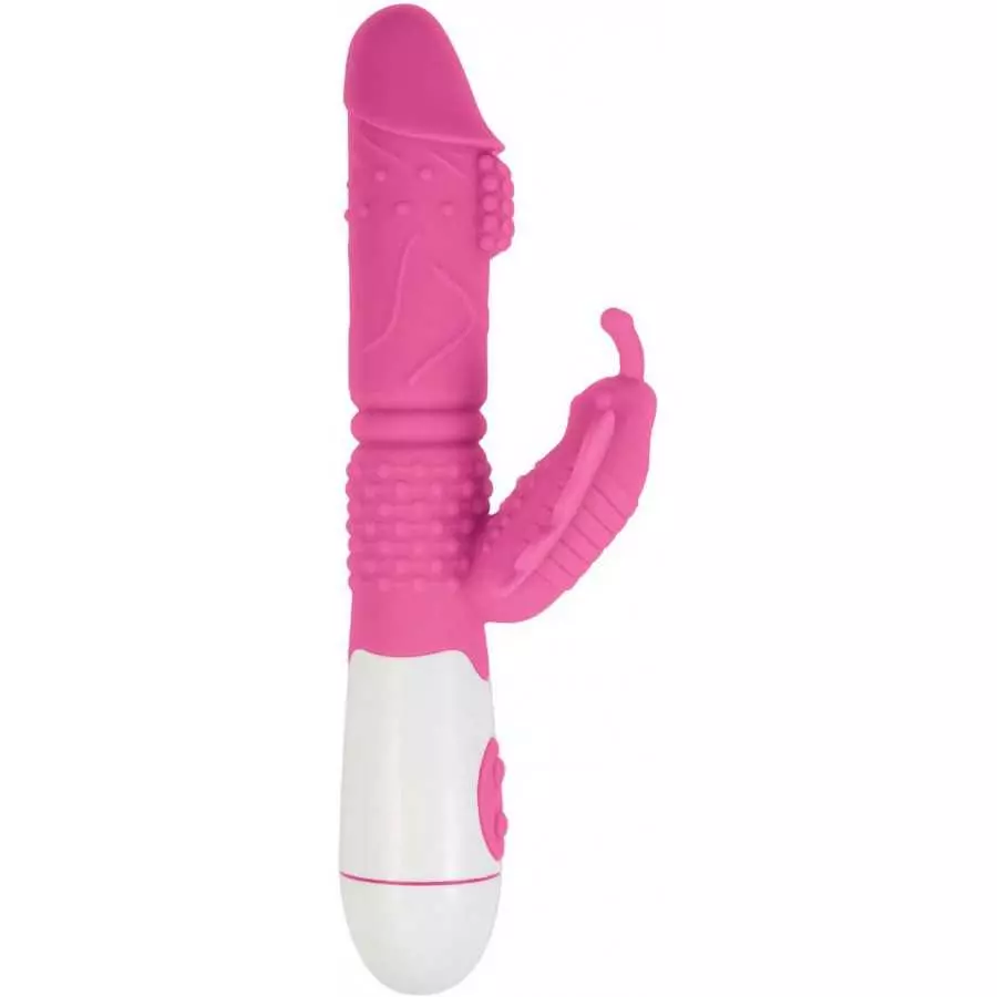Lotus Sensual Massager #4 Silicone Rabbit Vibrator (Pink)