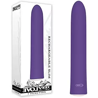 Adult Sex Toys Evolved Rechargeable Slim Vibe Purple
