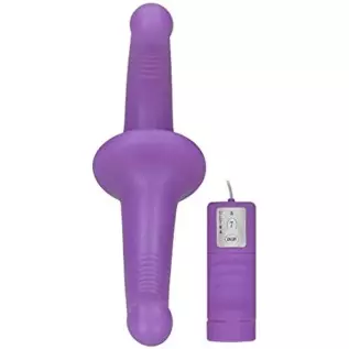 Shots - Ouch! Vibrating Silicone Strapless Strapon - Purple, Purple