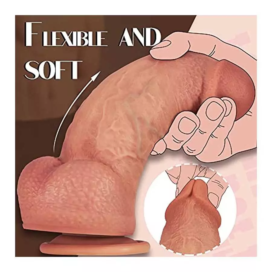 Thrusting Dildo Vibrator Bundle with 2.67'' Diameter Huge Thick Dildo