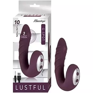 Lustful G-Spot Silicone Rechargeable Vibrator (Eggplant)