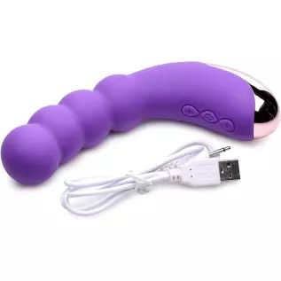 Curve Novelties Gossip Silicone Beaded Vibrator 50x (Magenta)