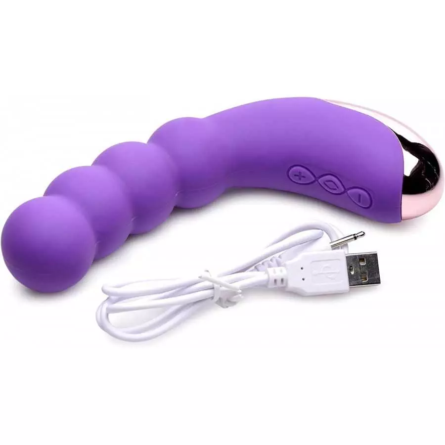 Curve Novelties Gossip Silicone Beaded Vibrator 50x (Magenta)