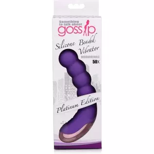 Curve Novelties Gossip Silicone Beaded Vibrator 50x (Magenta)