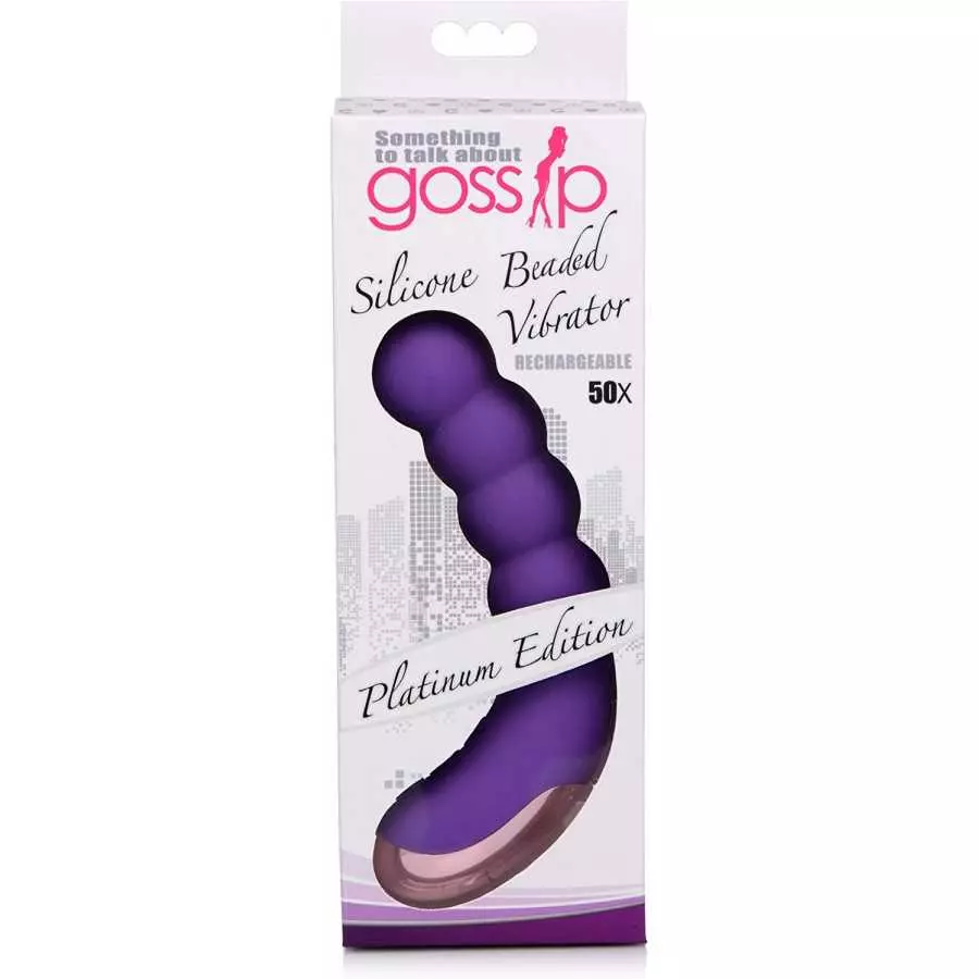Curve Novelties Gossip Silicone Beaded Vibrator 50x (Magenta)
