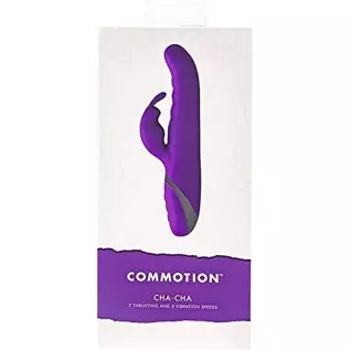 New Commotion Cha Cha Multi Function Vibrator Waterproof Clitoral Stimulation Pleasure Tool - Ultra-Soft Silicone Body - Curved 