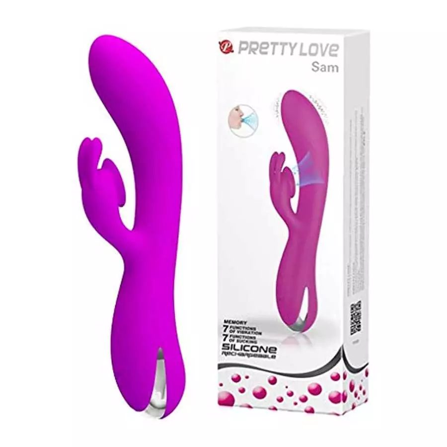 Pretty Love Sam Roller Ball Silicone Rechageable G-Spot Rabbit Style Vibrator