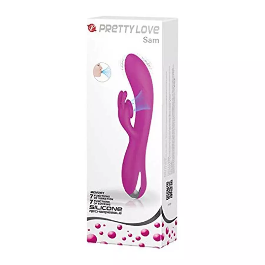 Pretty Love Sam Roller Ball Silicone Rechageable G-Spot Rabbit Style Vibrator
