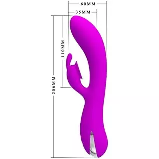 Pretty Love Sam Roller Ball Silicone Rechageable G-Spot Rabbit Style Vibrator