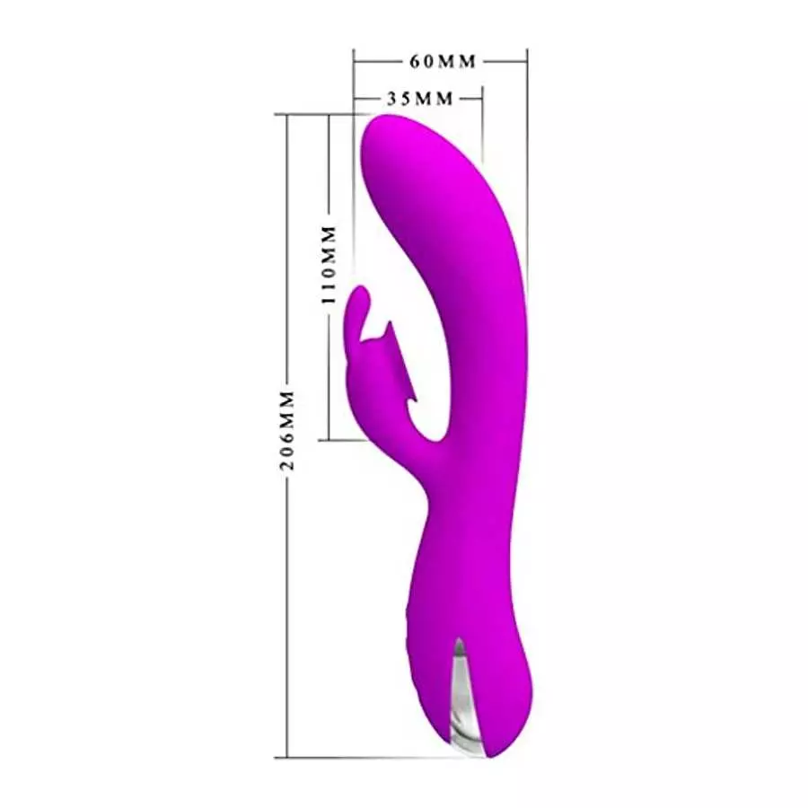 Pretty Love Sam Roller Ball Silicone Rechageable G-Spot Rabbit Style Vibrator