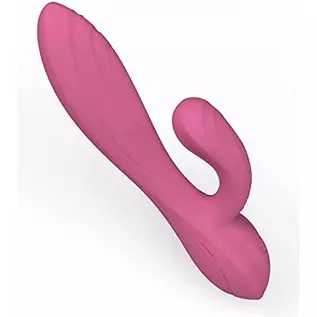 G-spot Stimulation Vibrator, Silicone Waterproof Double Stimulation for Clitoris and Vagina with 10 Powerful Vibrations Modes Ad