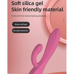 G-spot Stimulation Vibrator, Silicone Waterproof Double Stimulation for Clitoris and Vagina with 10 Powerful Vibrations Modes Ad
