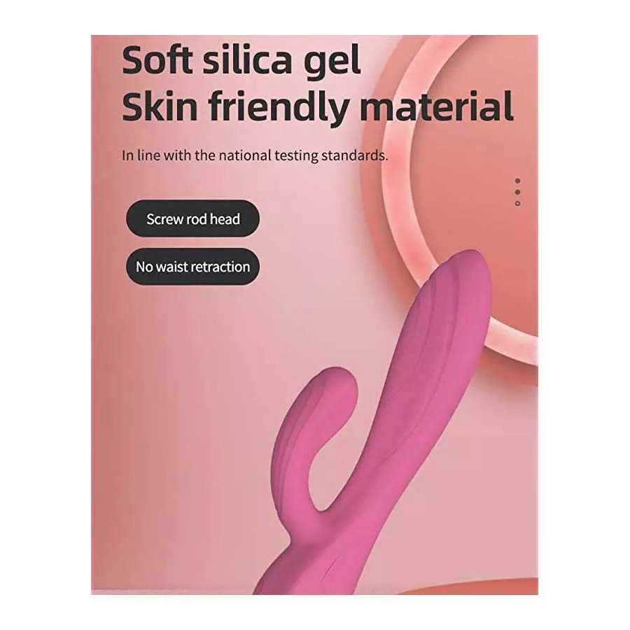 G-spot Stimulation Vibrator, Silicone Waterproof Double Stimulation for Clitoris and Vagina with 10 Powerful Vibrations Modes Ad