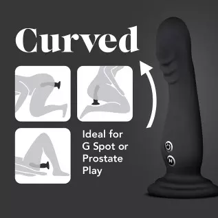 Blush Amsterdam - 6.5 Inch Ultrasilk Smooth Puria Silicone Vibrating G Spot P Spot Dildo - 10 Rumble Tech Vibration Modes - Wate