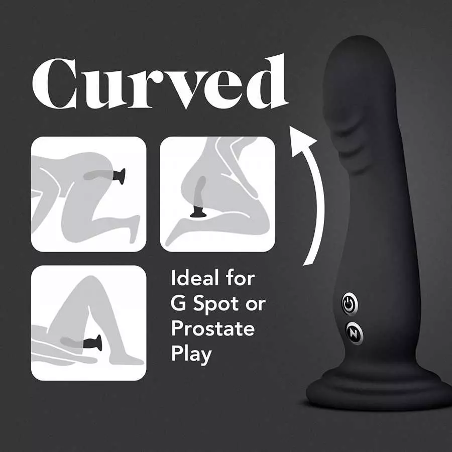 Blush Amsterdam - 6.5 Inch Ultrasilk Smooth Puria Silicone Vibrating G Spot P Spot Dildo - 10 Rumble Tech Vibration Modes - Wate