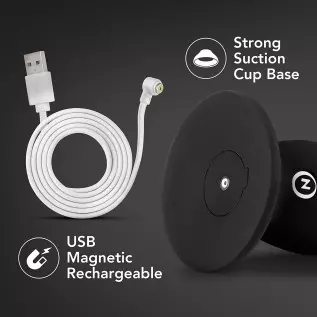 Blush Amsterdam - 6.5 Inch Ultrasilk Smooth Puria Silicone Vibrating G Spot P Spot Dildo - 10 Rumble Tech Vibration Modes - Wate