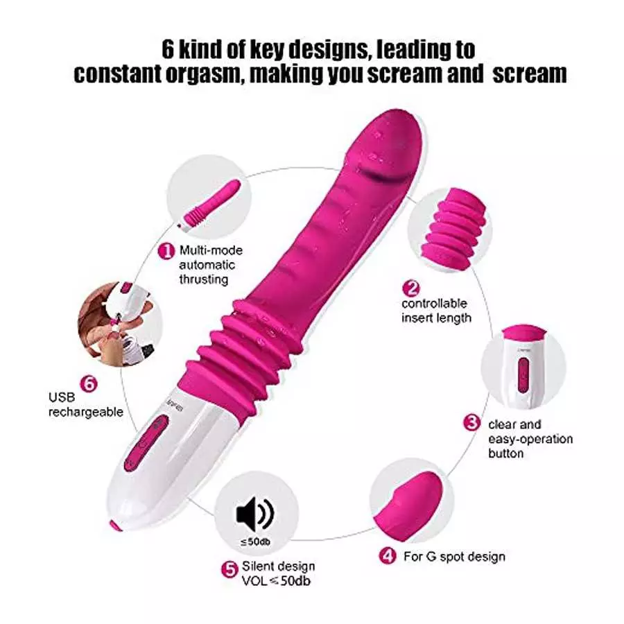 Anfei Vibrator Adult Sex Toys Silicone Clitorial Stimulator Waterproof USB Rechargeable Vibrating G-Spot Power Wand Massager 10 