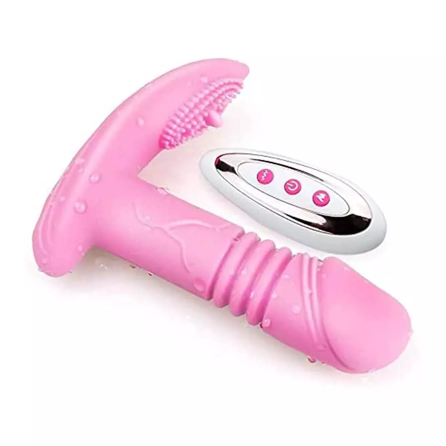 Rechargeable Clit and G-spot Vibrator, Sex Toy Couples Vibrator with 9 Powerful Vibrations, Wireless Remote Control Clitoral G-s