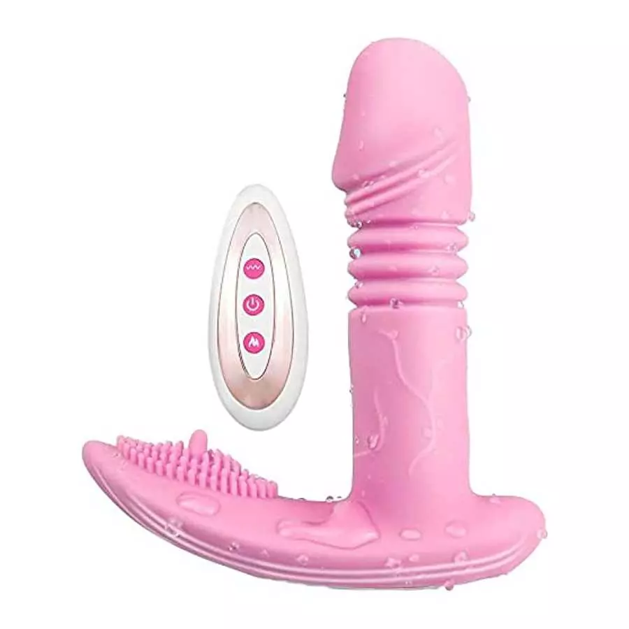 Rechargeable Clit and G-spot Vibrator, Sex Toy Couples Vibrator with 9 Powerful Vibrations, Wireless Remote Control Clitoral G-s