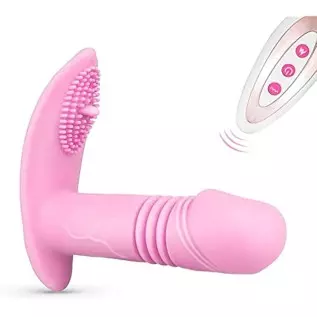 Rechargeable Clit and G-spot Vibrator, Sex Toy Couples Vibrator with 9 Powerful Vibrations, Wireless Remote Control Clitoral G-s Rechargeable Clit and G-spot Vibrator, Sex Toy Couples Vibrator with 9 Powerful Vibrations, Wireless Remote Control Clitoral G-s