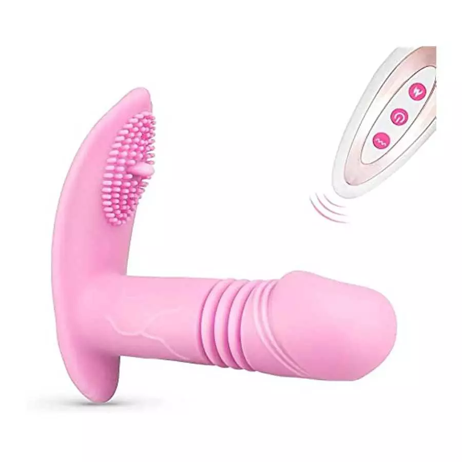 Rechargeable Clit and G-spot Vibrator, Sex Toy Couples Vibrator with 9 Powerful Vibrations, Wireless Remote Control Clitoral G-s