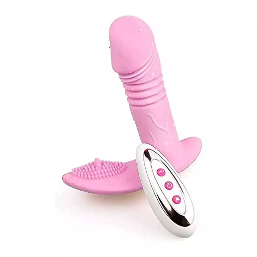 Rechargeable Clit and G-spot Vibrator, Sex Toy Couples Vibrator with 9 Powerful Vibrations, Wireless Remote Control Clitoral G-s