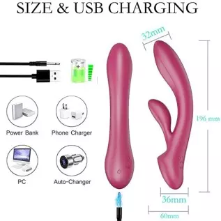 G Spot Rabbit Vibrator for Women - Dual Motor Adult Toys for Womens Sex Pleasure Couples Vibrators for Woman Pleasure with 12 Po G Spot Rabbit Vibrator for Women - Dual Motor Adult Toys for Womens Sex Pleasure Couples Vibrators for Woman Pleasure with 12 Po