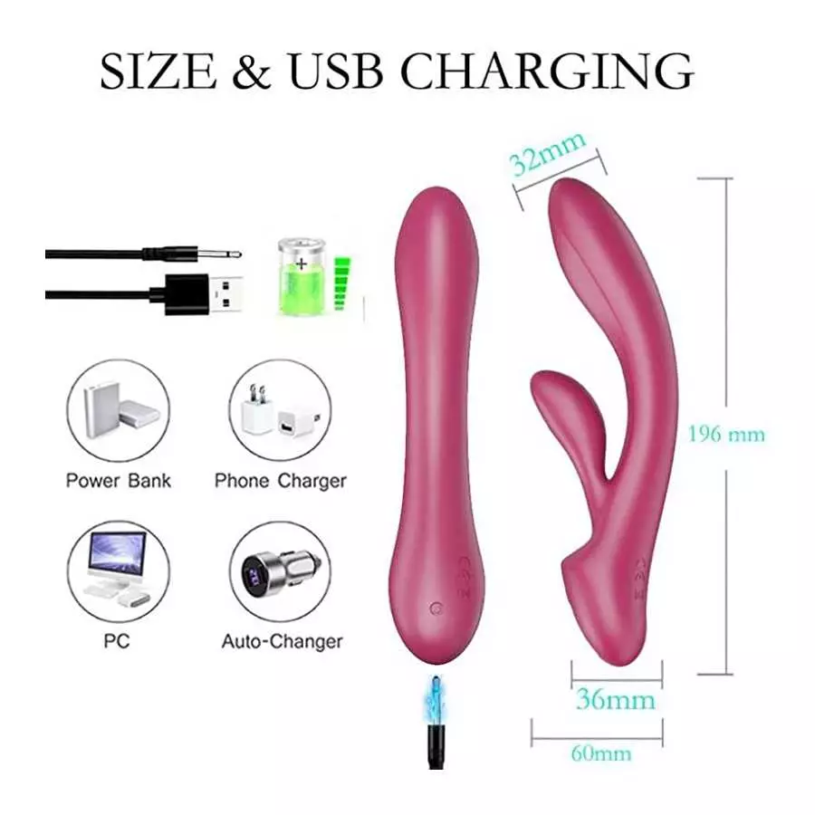 G Spot Rabbit Vibrator for Women - Dual Motor Adult Toys for Womens Sex Pleasure Couples Vibrators for Woman Pleasure with 12 Po