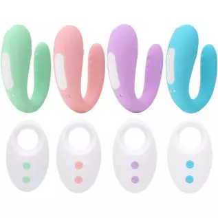 Clitoral & G-spot Vibrator, Waterproof Couples Vibrator with 10 Powerful Vibrations (Two Motors) (Green)